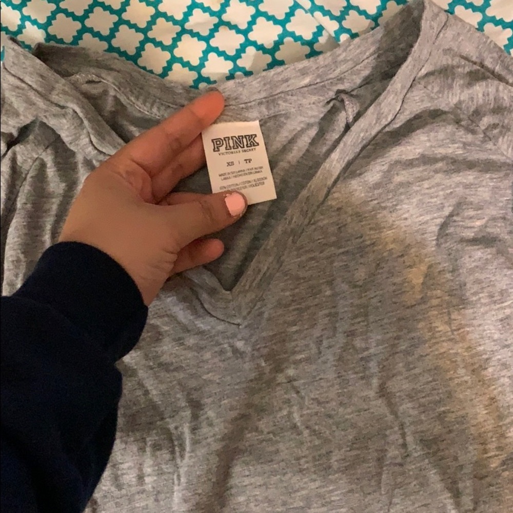 pink long sleeve plain shirt